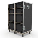 Clamshell Pullout Storage Crate Road Case