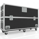 Twin TV Road Case with End Compartment