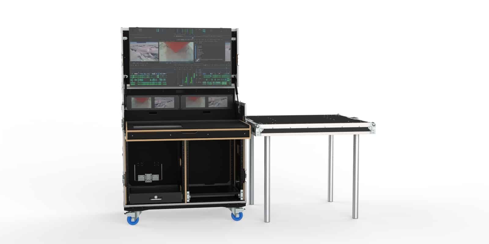 ARMOR WS-VR-ATEM-1ME-AP Flypack Video Production Workstation Road Case