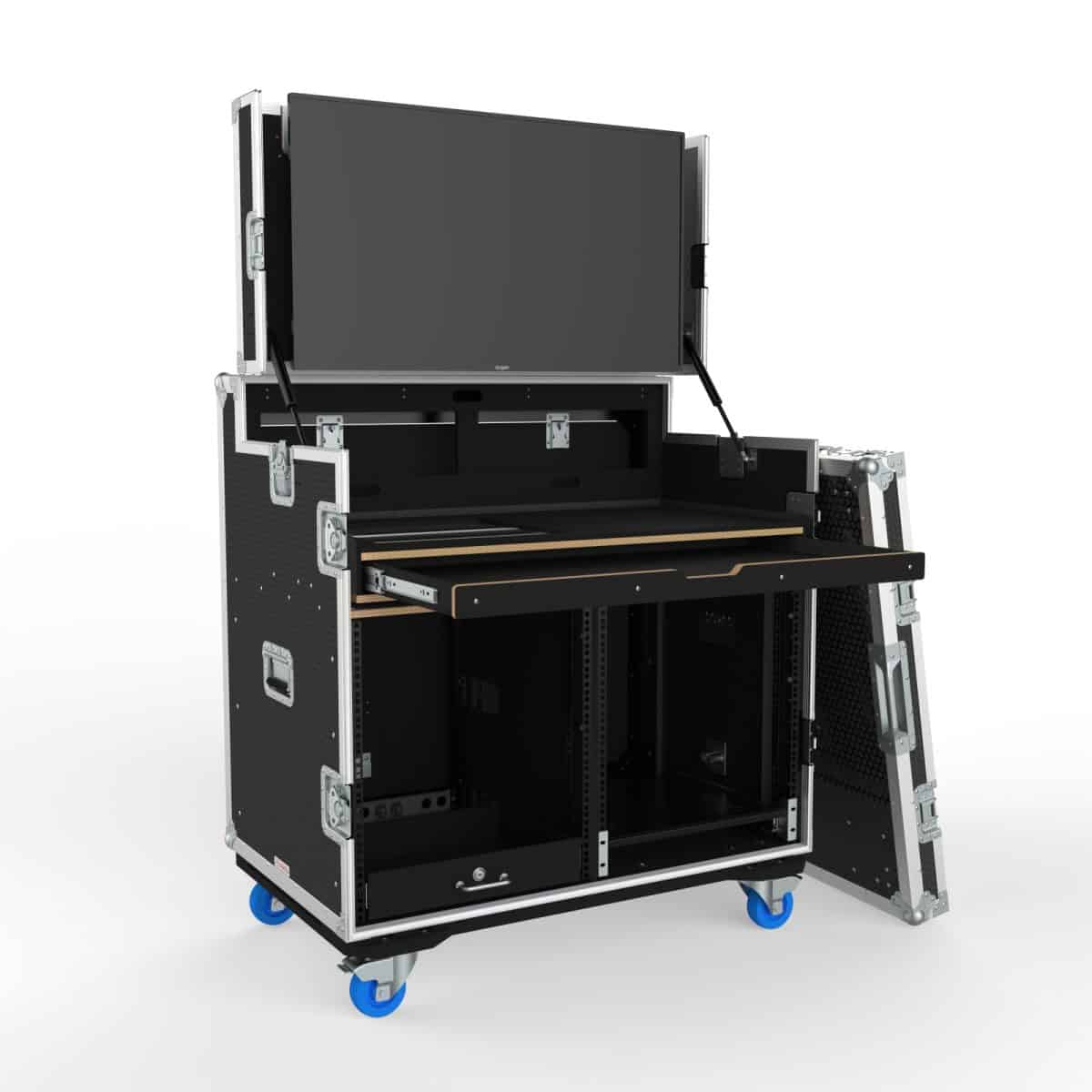 ARMOR WS-VR-ATEM-1ME-AP Flypack Video Production Workstation Road Case