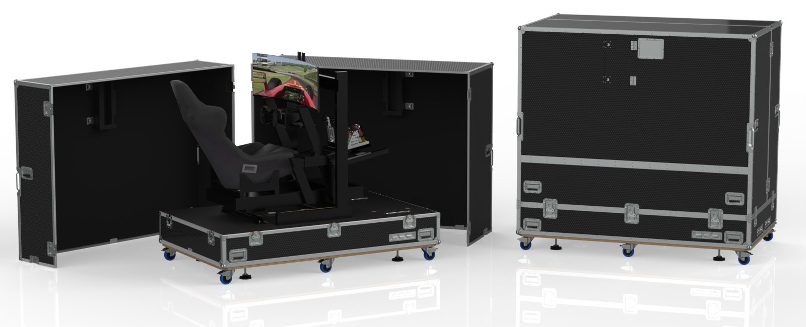 TRANSPORT CASE FOR NEXT LEVEL RACING MOTION PLUS PLATFORM HS2100 R3.4 WITH PC AND MONITOR